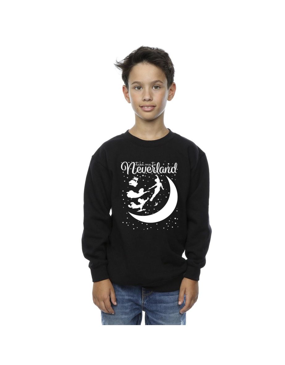 Disney Boys Peter Pan Take Me To Neverland Sweatshirt - Black