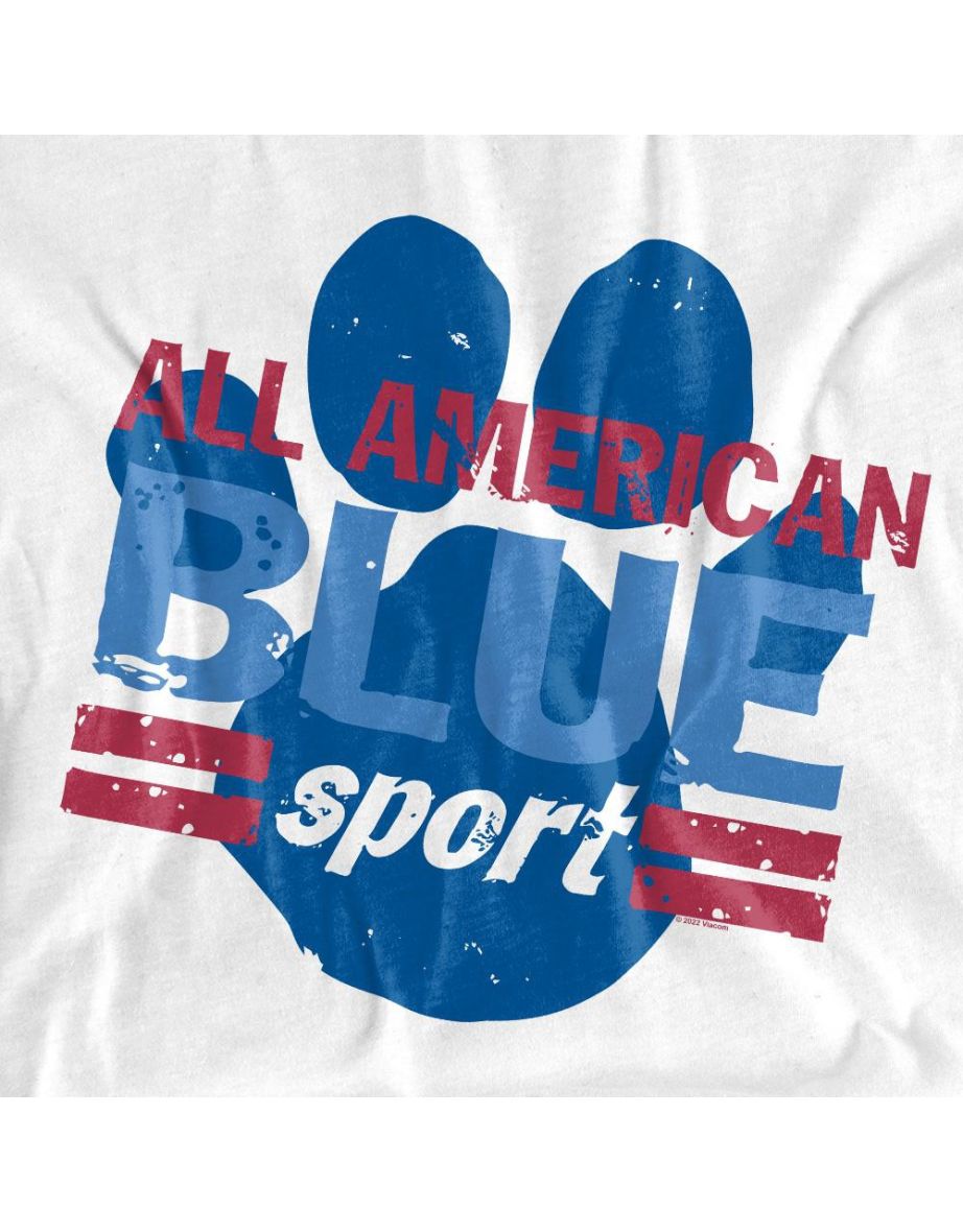 Blue´s Clues Unisex Adult All American Sport T-Shirt - White - 3