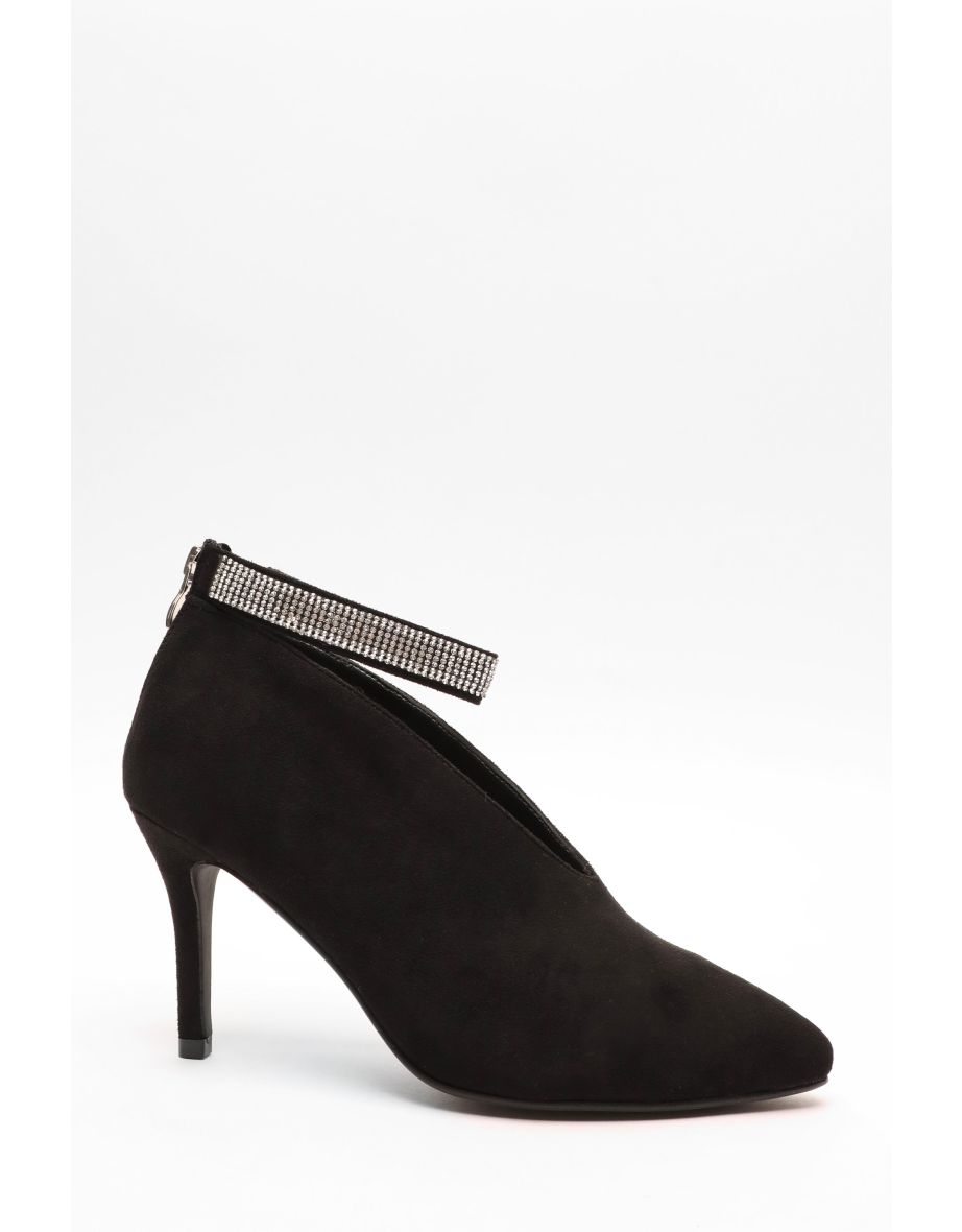 Deep v outlet front booties