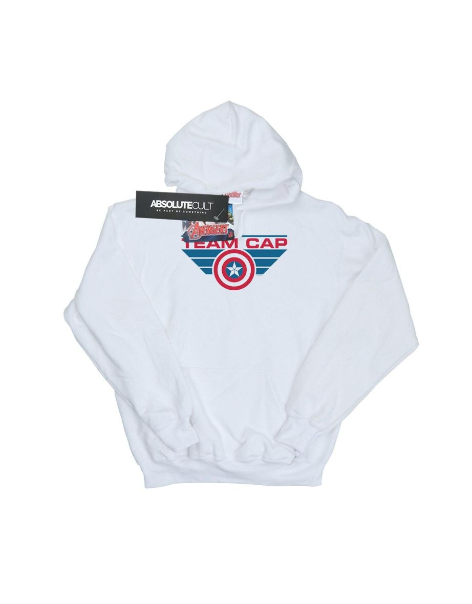 Shop Marvel Girls Captain America Civil War Team Cap Hoodie White Online in Bahrain VogaCloset