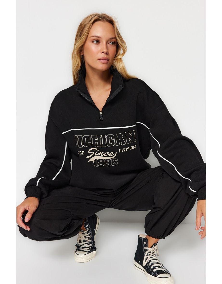 Sweatshirt - Black - Oversize