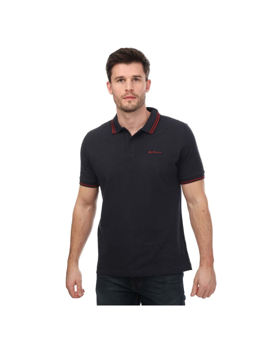 Men's Ben Sherman Twin Tipped Polo Shirt in Blue
