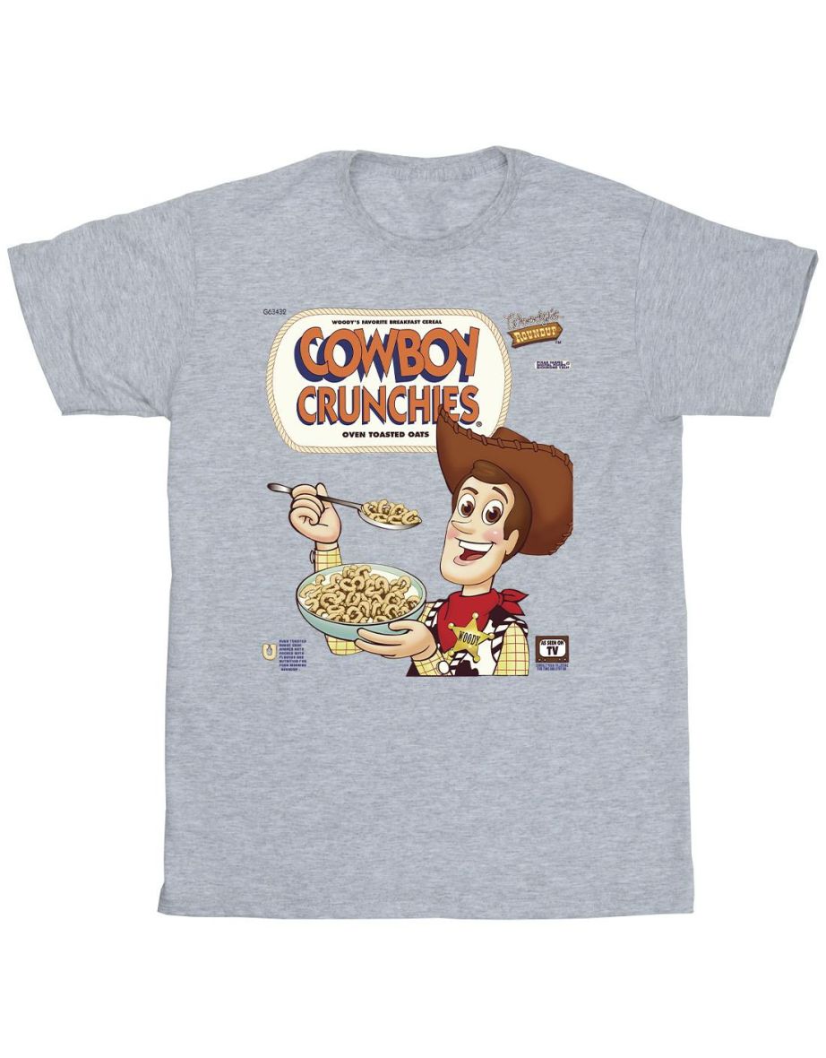 Disney Mens Toy Story Woody Cowboy Crunchies T-Shirt - Sports Grey