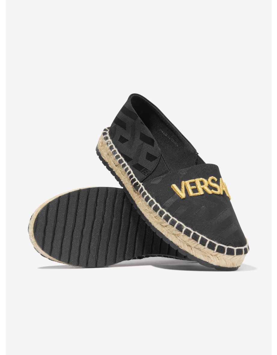 Kids Logo Espadrilles in Black