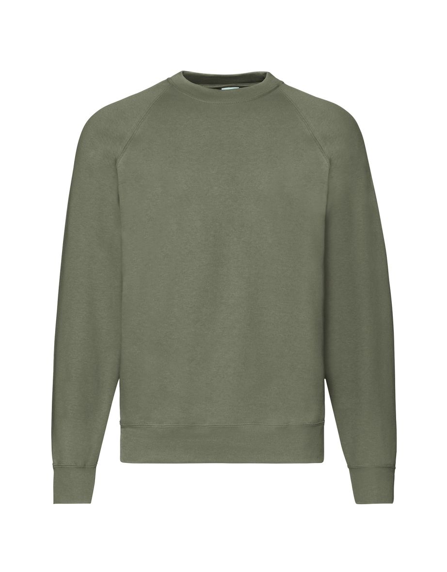 Fruit Of The Loom Mens Classic 80/20 Raglan Sweatshirt - Classic Olive