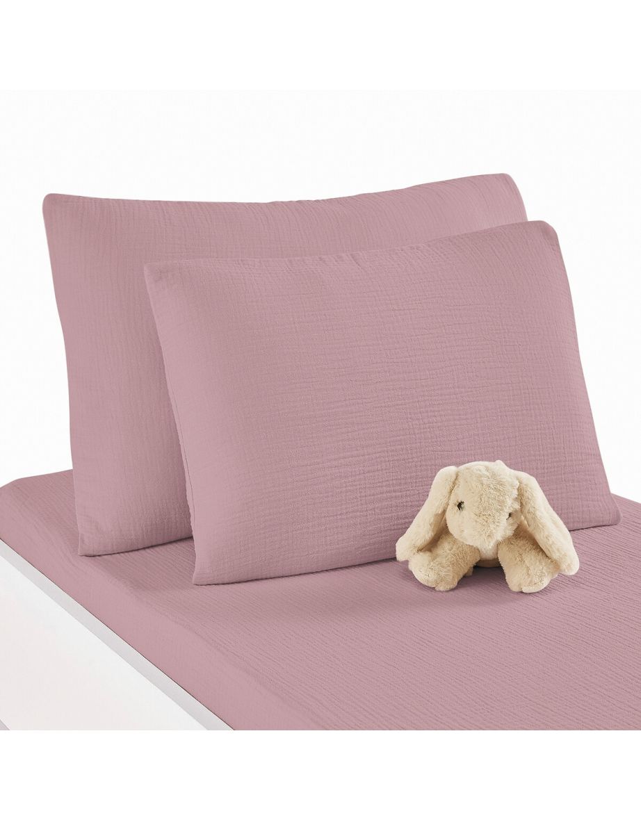 Kumla 100% Cotton Muslin Cot Pillowcase - 1
