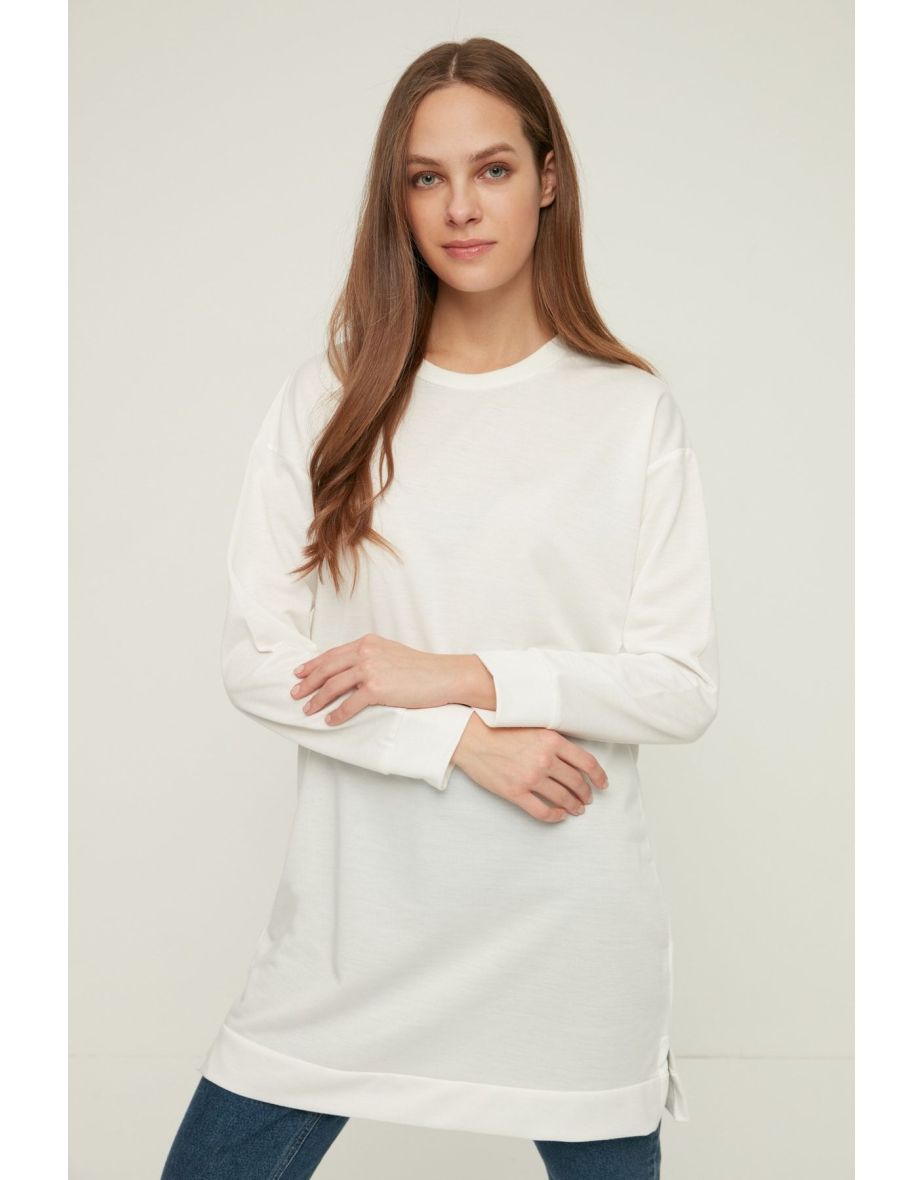 Sweatshirt - Ecru - Relaxed fit