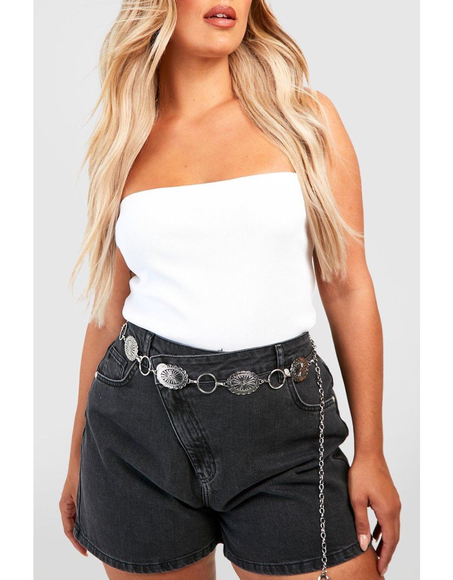 Plus Silver Chain Circle Belt - silver - 2