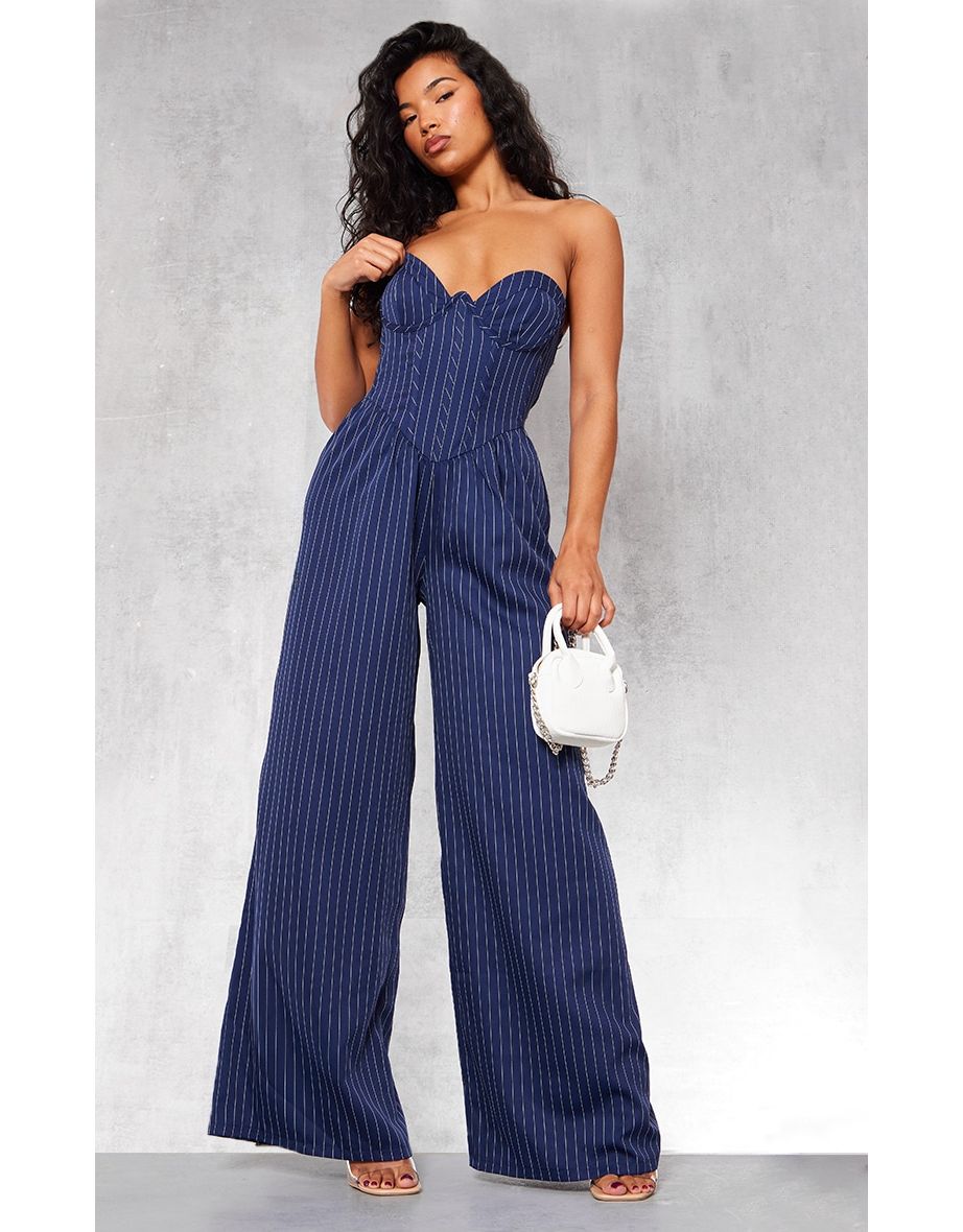 Navy tailored jumpsuit on sale