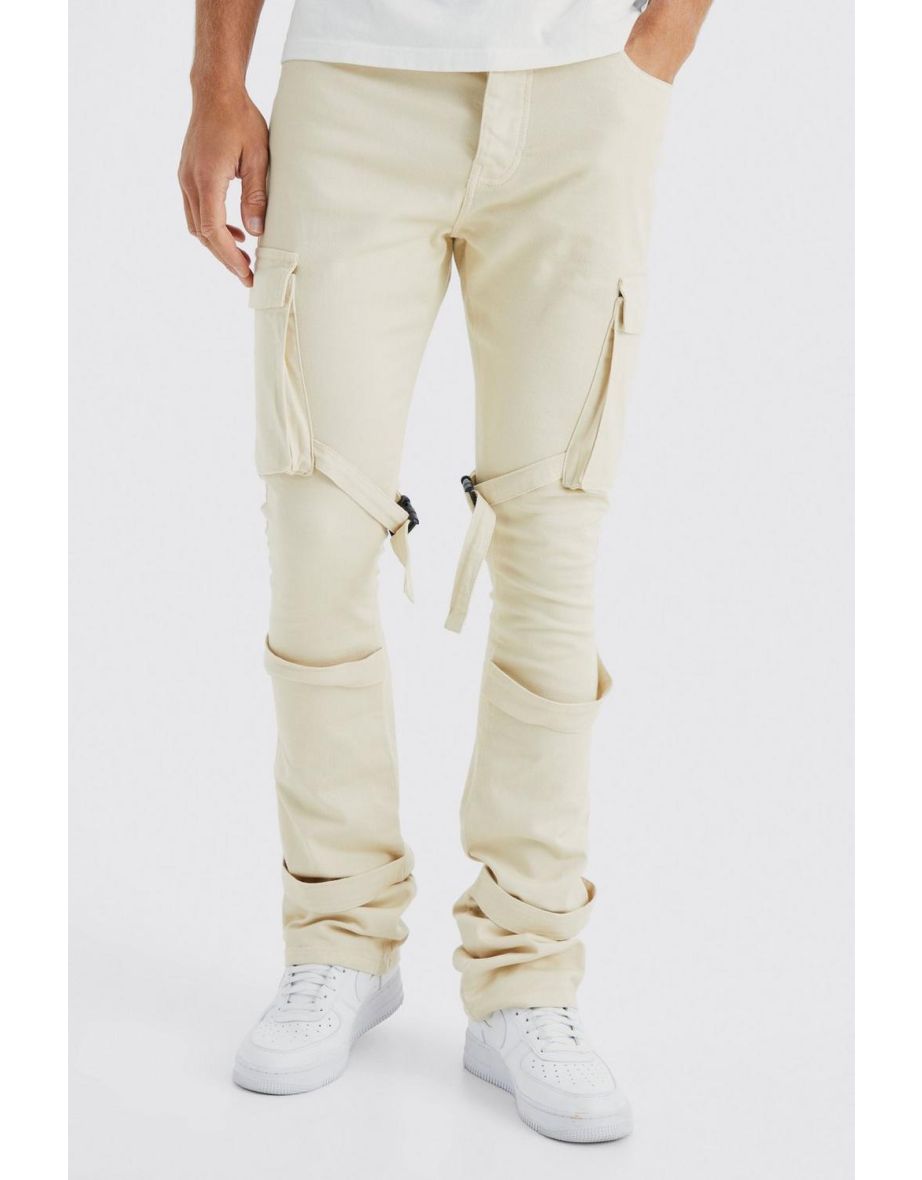 Tall Tan Plain Cargo Trousers, Sand from Missguided on 21 Buttons