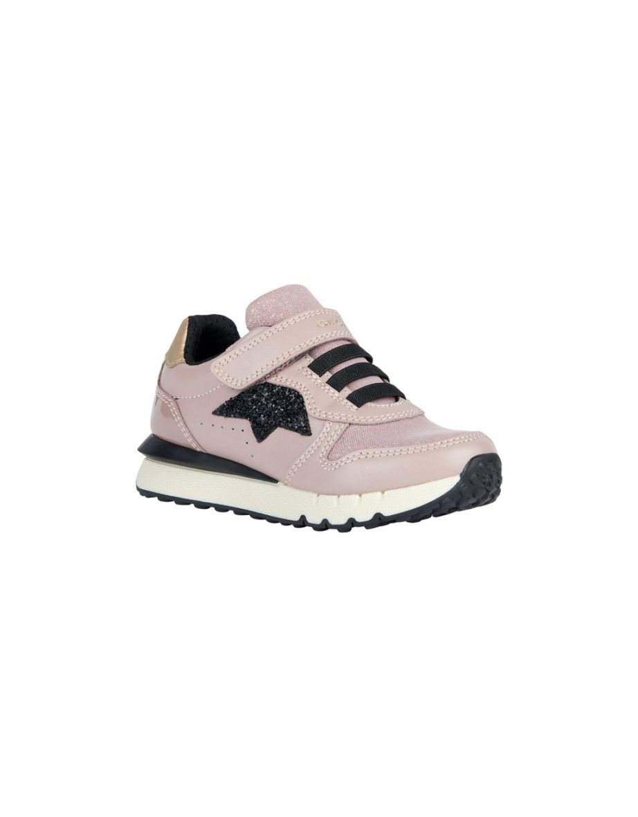 Geox Girls J Fastics G Trainers - Antique Rose/Black