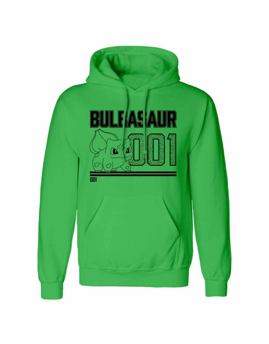 Pokemon Unisex Adult Bulbasaur Line Art Hoodie - Green
