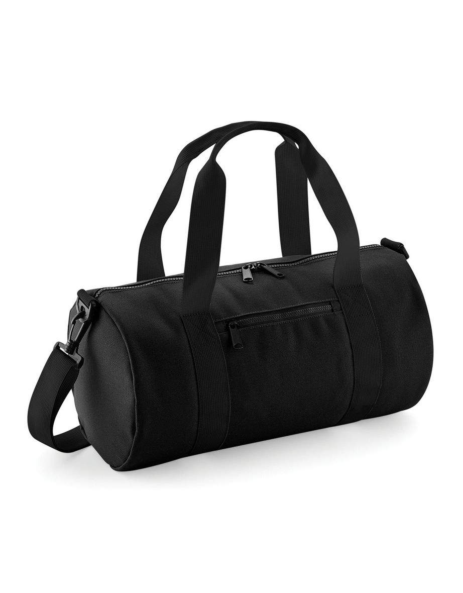 Bagbase Mini Barrel Bag (Pack of 2) - Black/Black