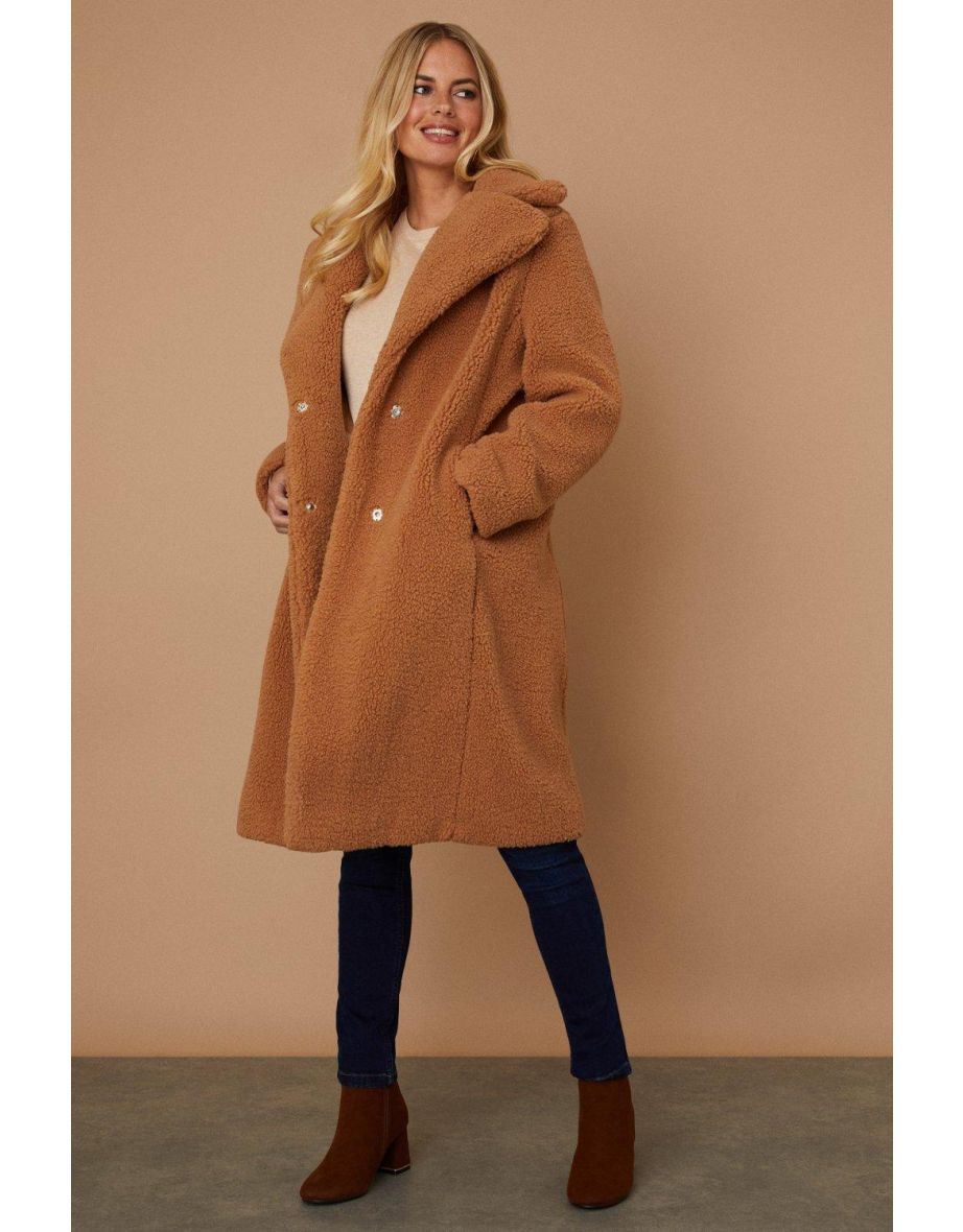 Tan midi sale coat