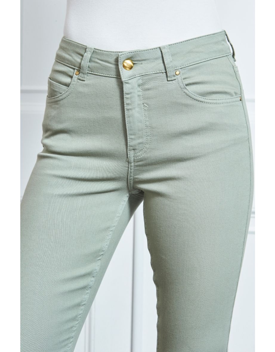 Sage Green Perfect Skinny Jeans - 4
