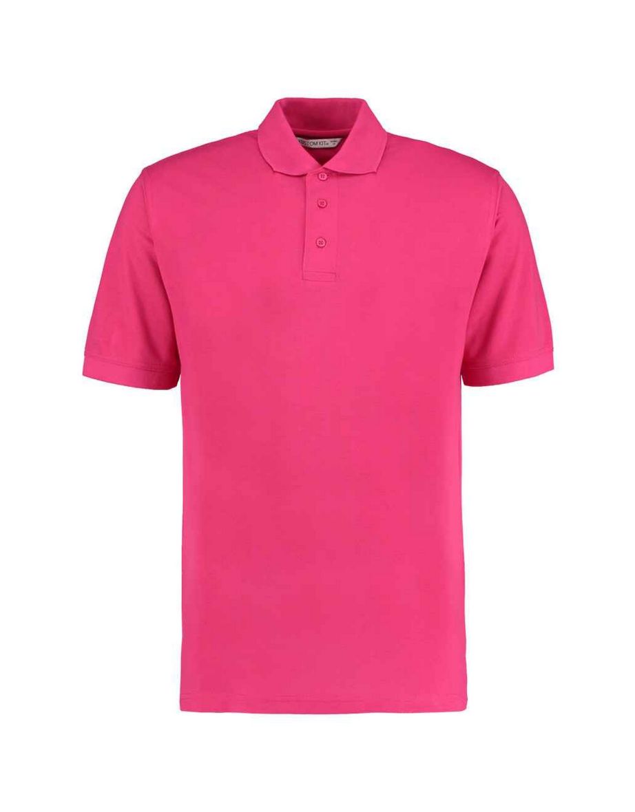 Kustom Kit Mens Klassic Piqué Polo Shirt - Raspberry