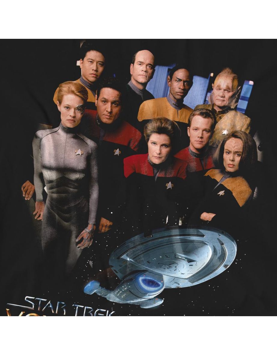 Star Trek Unisex Adult Voyager Crew T-Shirt - Black - 3
