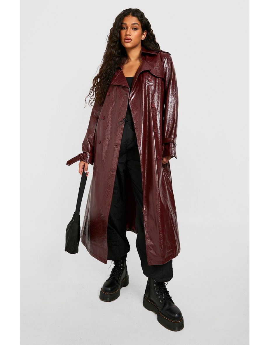 River island clearance vinyl trench coat