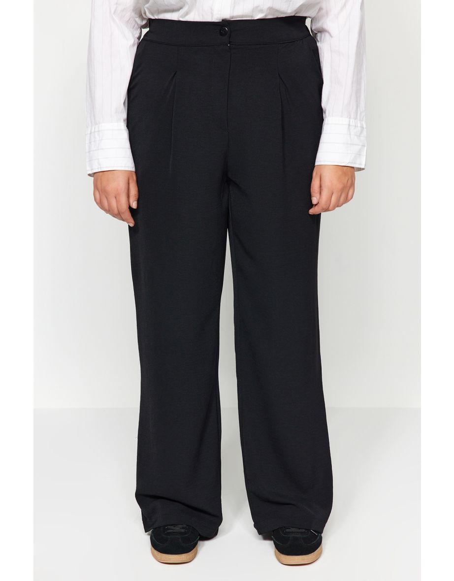 Plus Size Pants - Black - Loose - 7