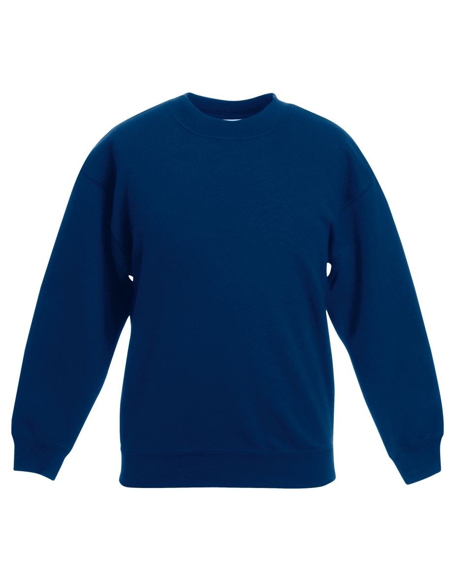 Fruit Of The Loom Kids Unisex Classic 80/20 Set-In Sweatshirt (Pack of 2) - Navy