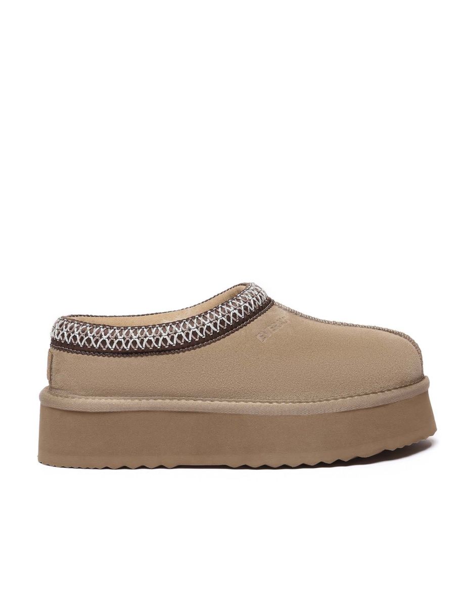 Women's EverAu Wonga Leather Slippers in Cream