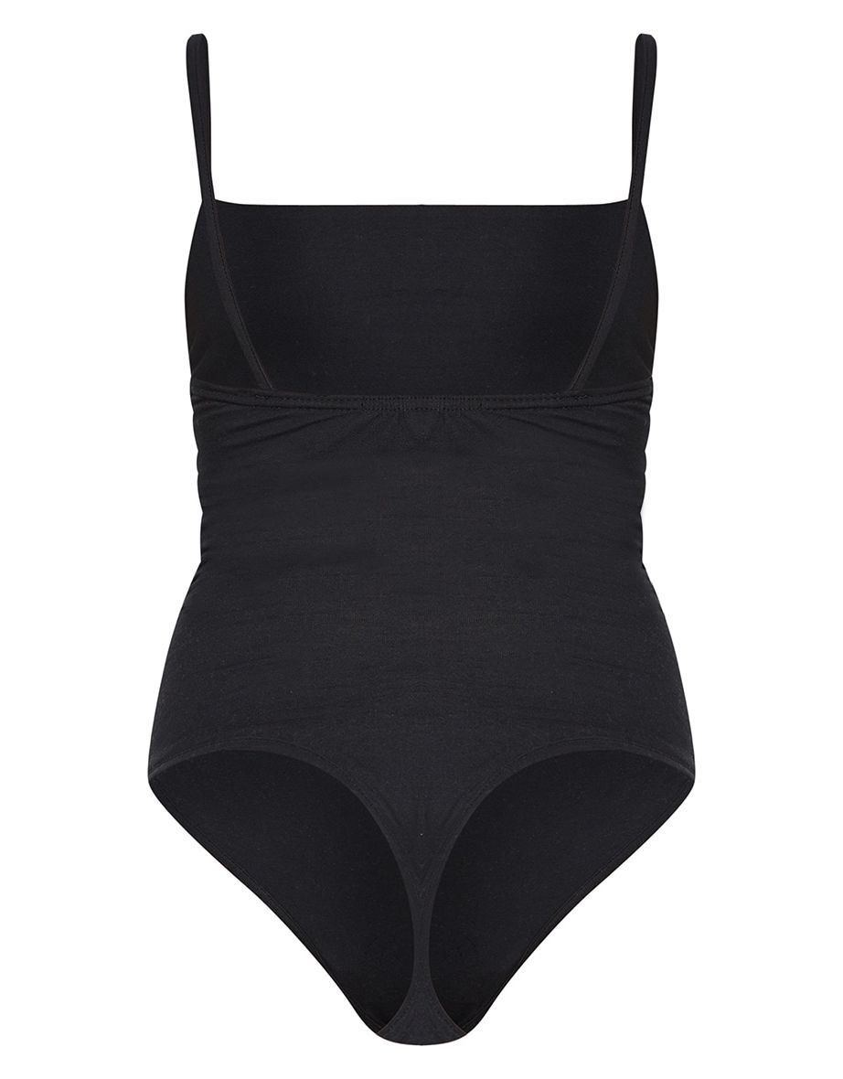Essential Black Square Neck Bodysuit - 3