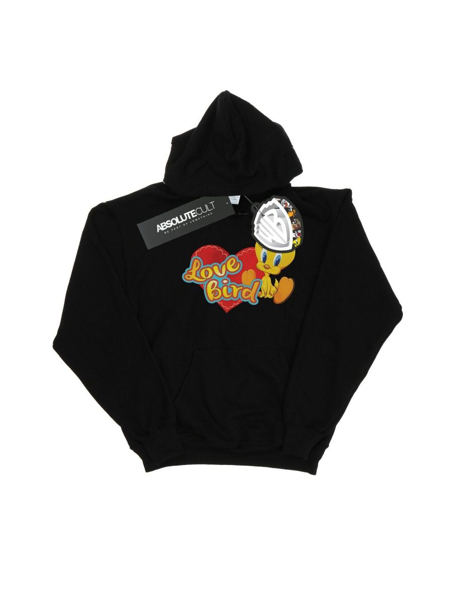 Looney Tunes Boys Tweety Pie Valentine´s Day Love Bird Hoodie - Black