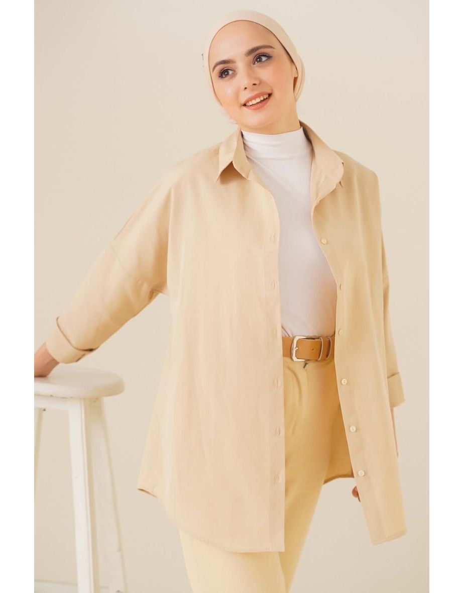 Oversize Basic Shirt - Cream