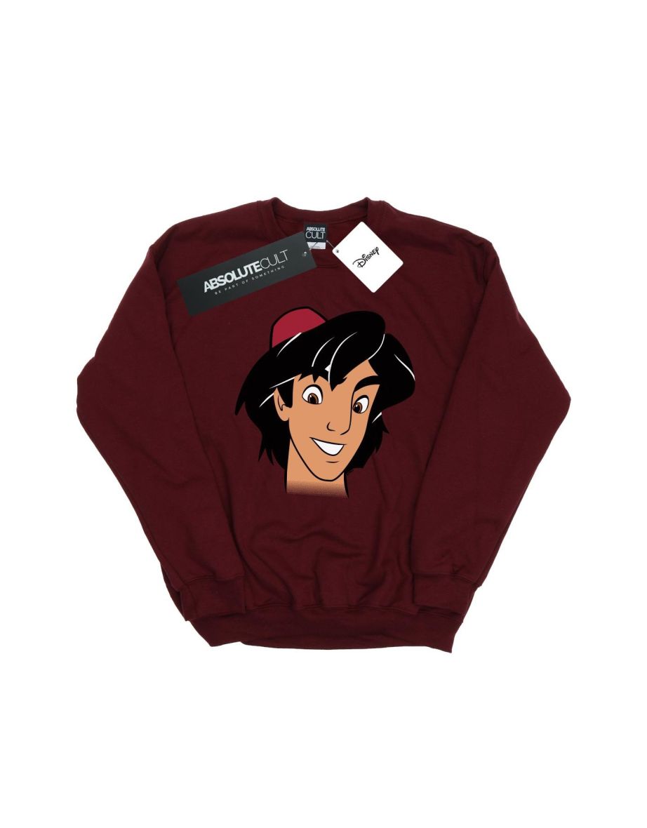 Disney Boys Aladdin Headshot Sweatshirt - Burgundy
