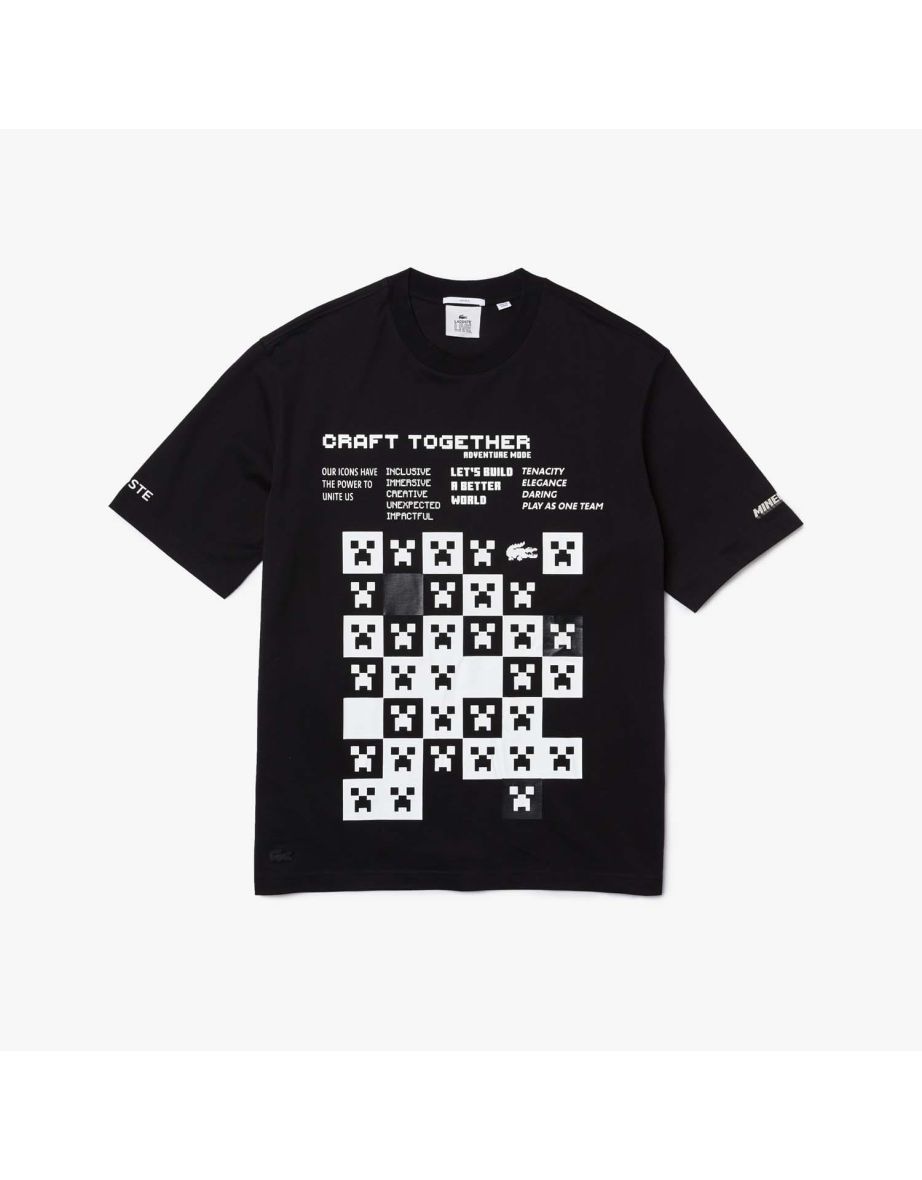 Men's Lacoste Live Lacoste x Minecraft T-Shirt in Black