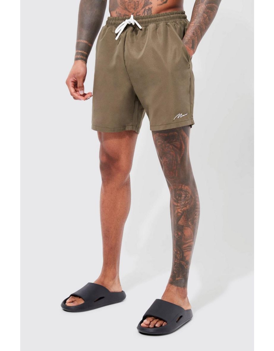 Khaki swim shorts hotsell