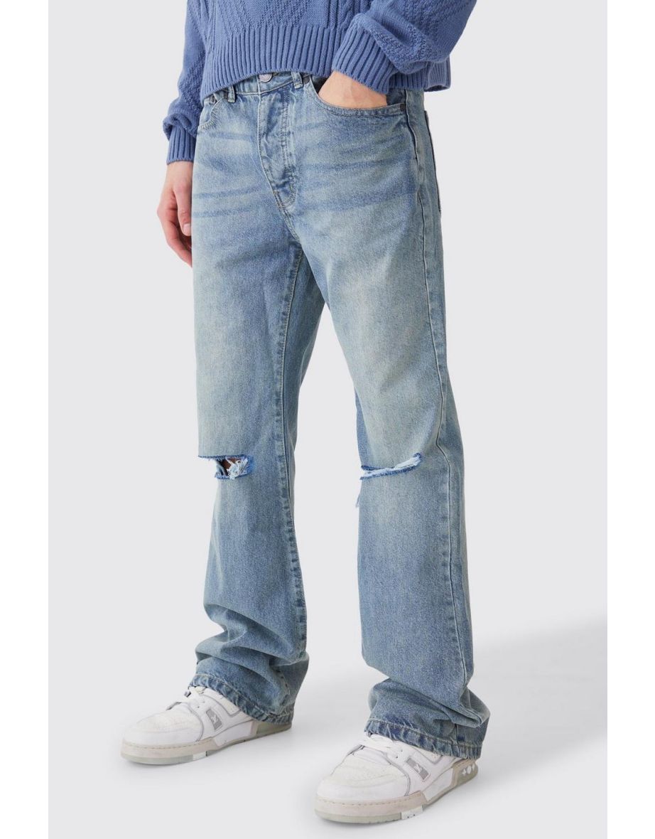 Relaxed Rigid Flare Jeans