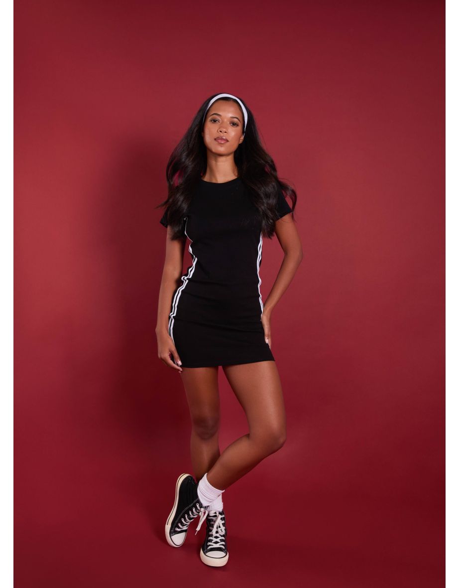 Sports Stripe Jersey Dress