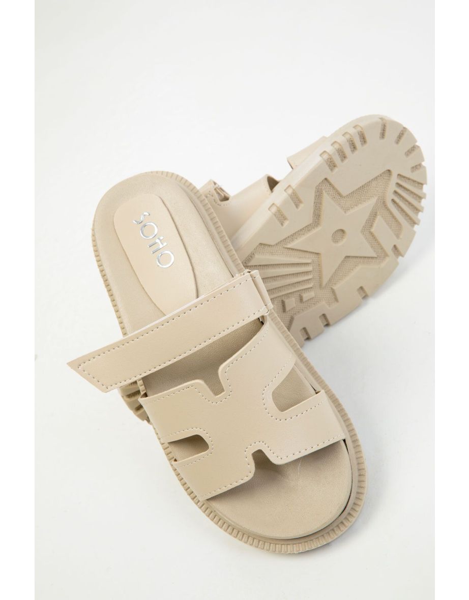 Beige Women Sliders - 4