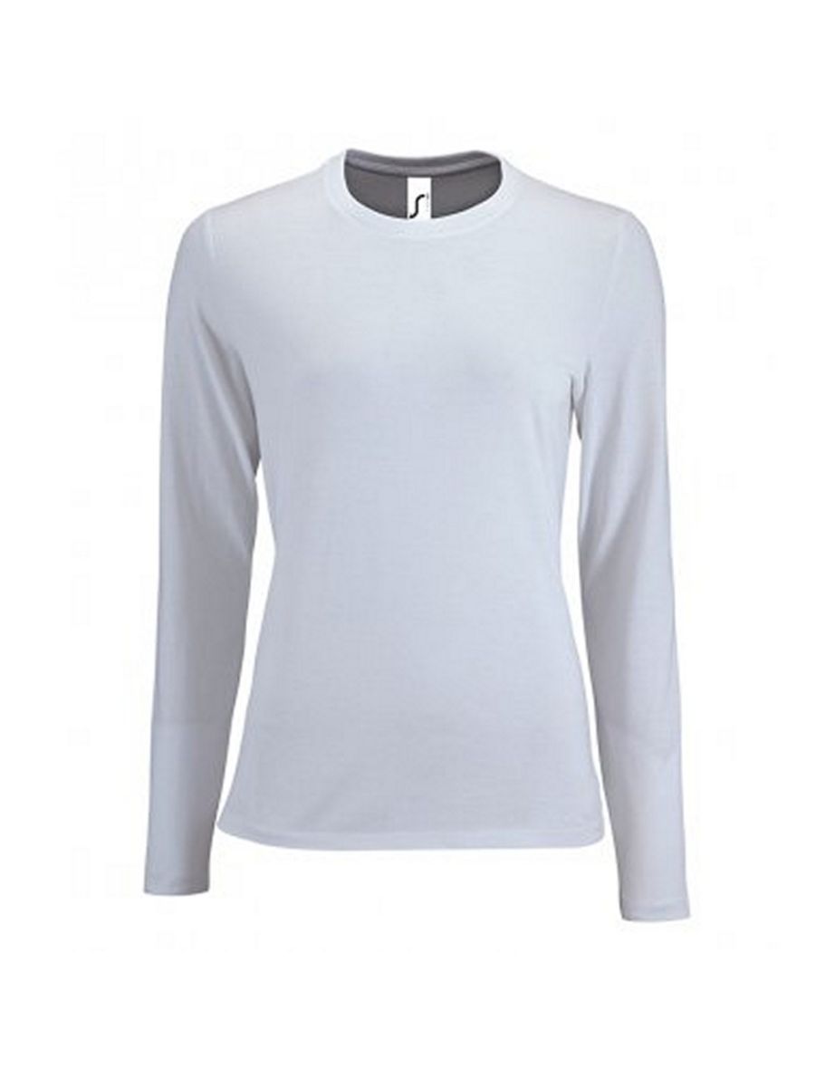 SOLS Womens/Ladies Imperial Long Sleeve T-Shirt - White