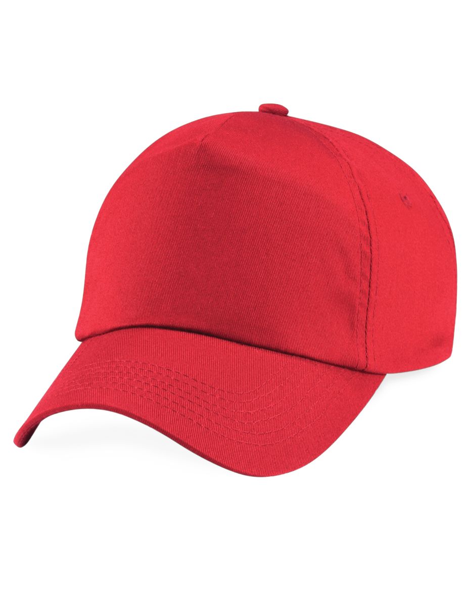 Beechfield Unisex Plain Original 5 Panel Baseball Cap - Bright Red - 2