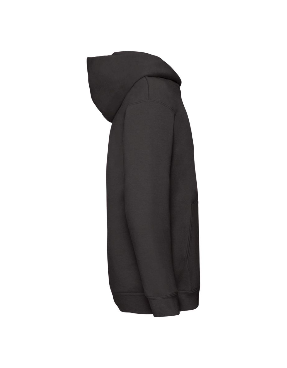 Fruit Of The Loom Kids Unisex Premium 70/30 Hooded Sweatshirt / Hoodie - Black - 2