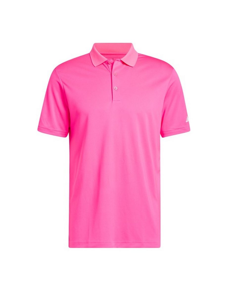 Adidas Clothing Mens Performance Polo Shirt - Solar Pink