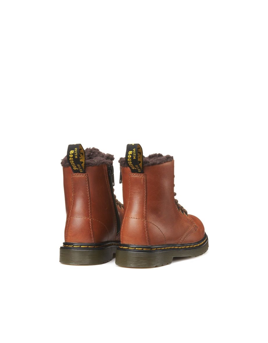 Kids Serena J Ankle Boots in Leather with Faux Fur Lining - 3
