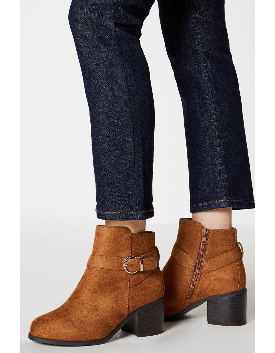 Shop Good For The Sole Extra Wide Fit Heather Heeled Ankle Boot Online in Oman VogaCloset