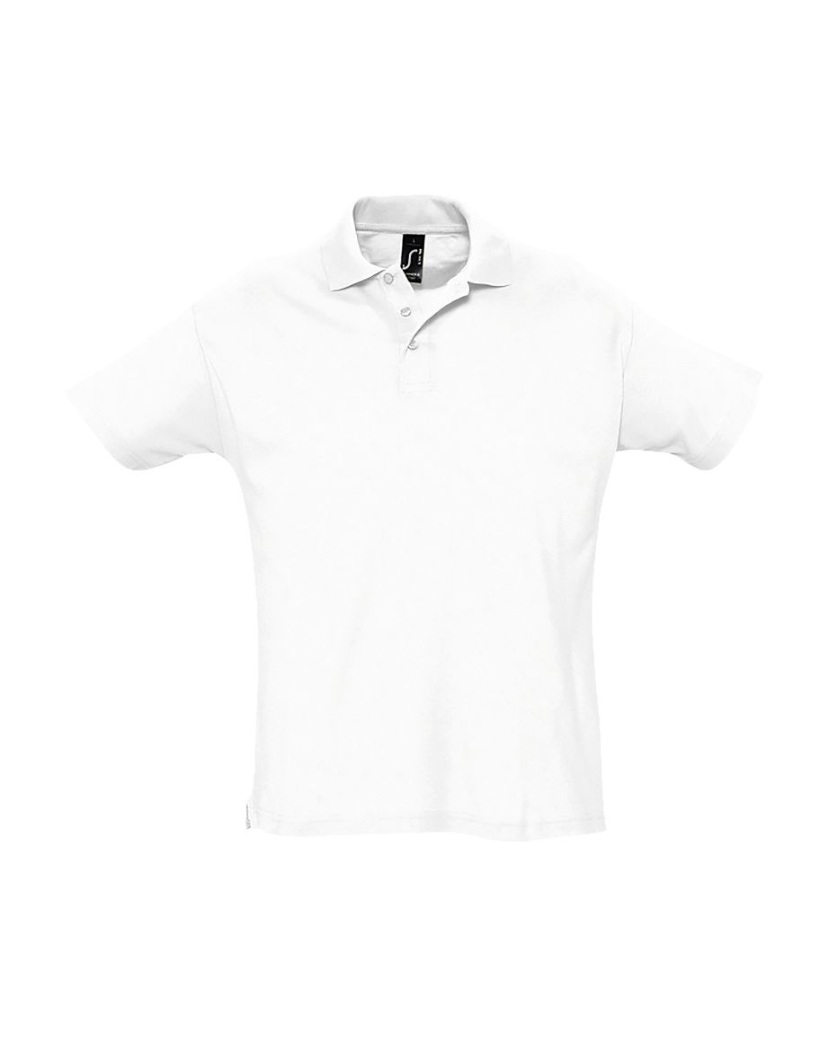 SOLS Mens Summer II Pique Short Sleeve Polo Shirt - White