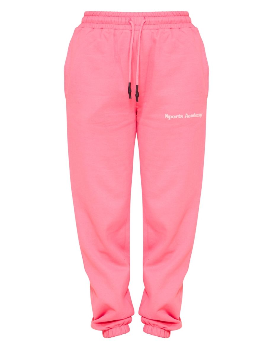 Hot Pink Premium Sports Academy Puff Print Oversized Joggers - 4