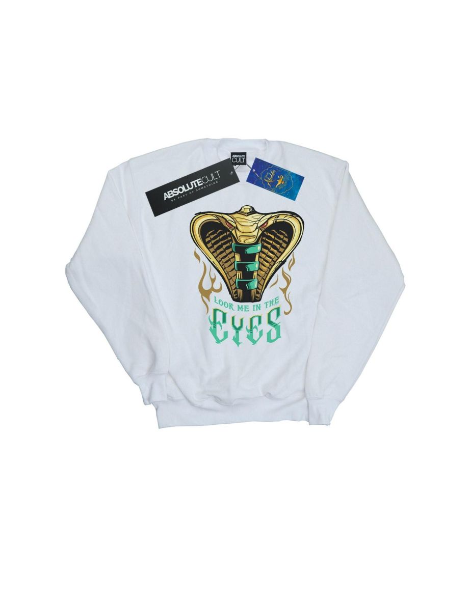 Disney Womens/Ladies Aladdin Movie Jafar Snake Eyes Sweatshirt - White - 1