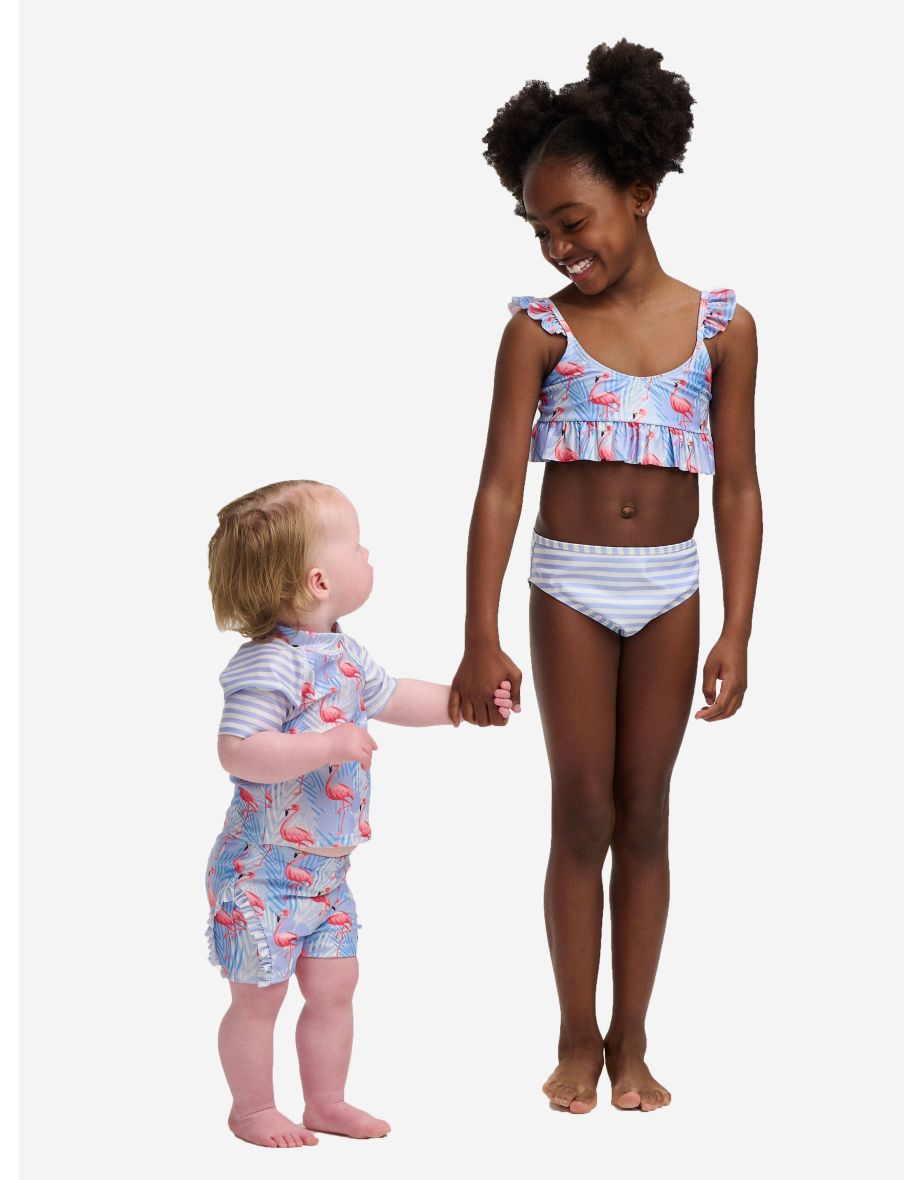 Girls Flamingo Bikini (UPF50+) in Purple