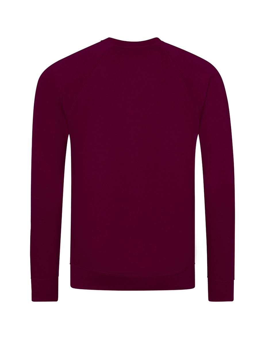 AWDis Academy Mens Crew Neck Raglan Sweatshirt - Burgundy - 1