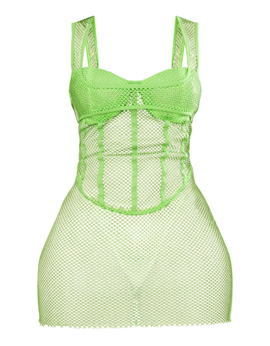 Prettylittlething Green Coverup - 3