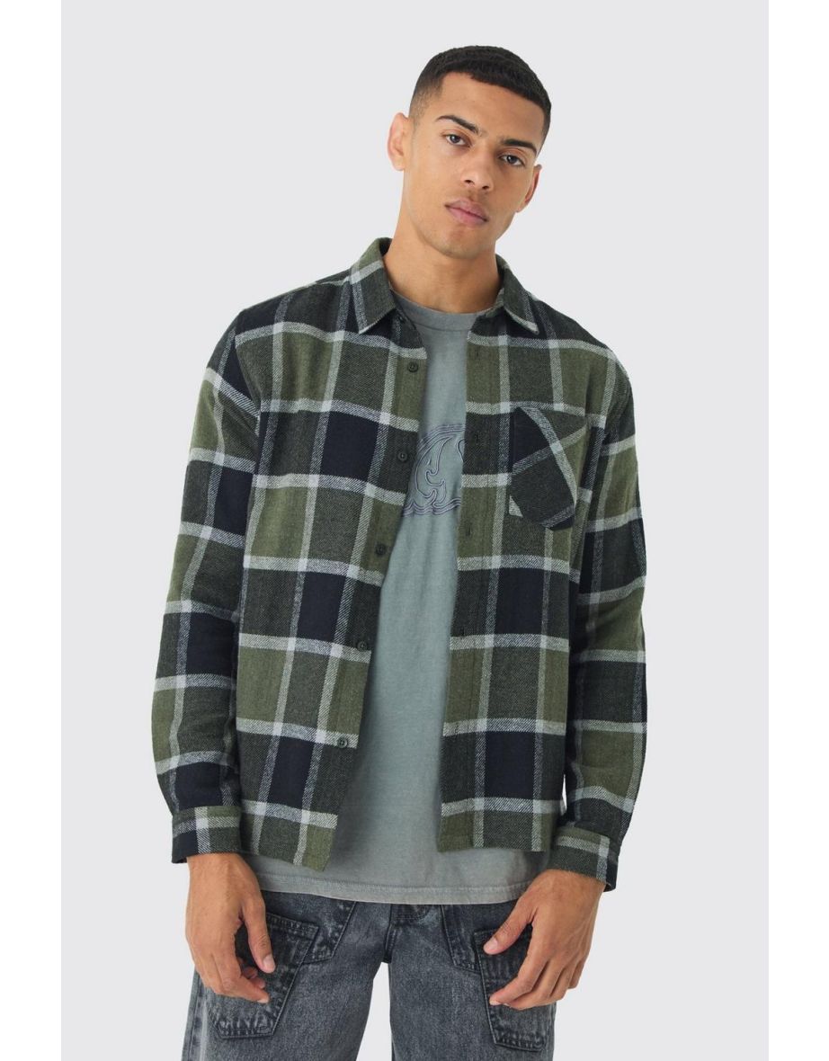 Regular Fit Long Sleeve Check Shirt - sage