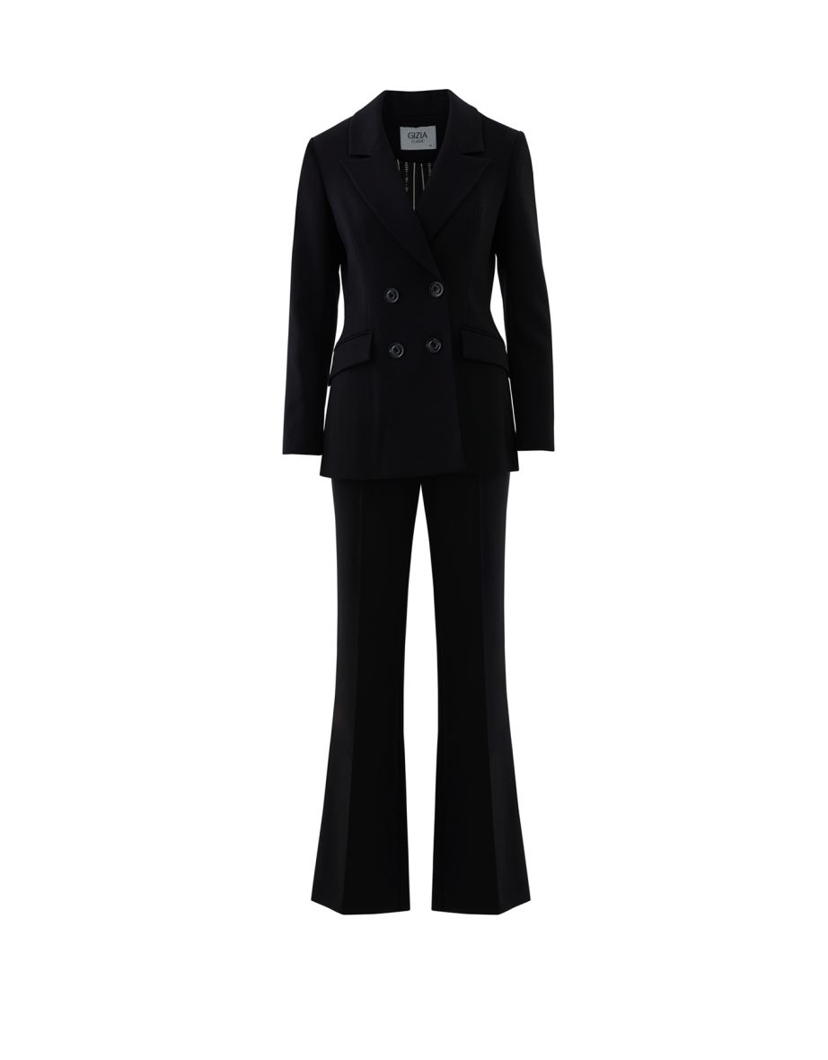Fit Black Team With Crossover Closure Spanish Pants suit