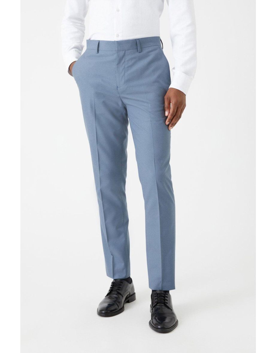 Slim Fit Blue Suit Trousers