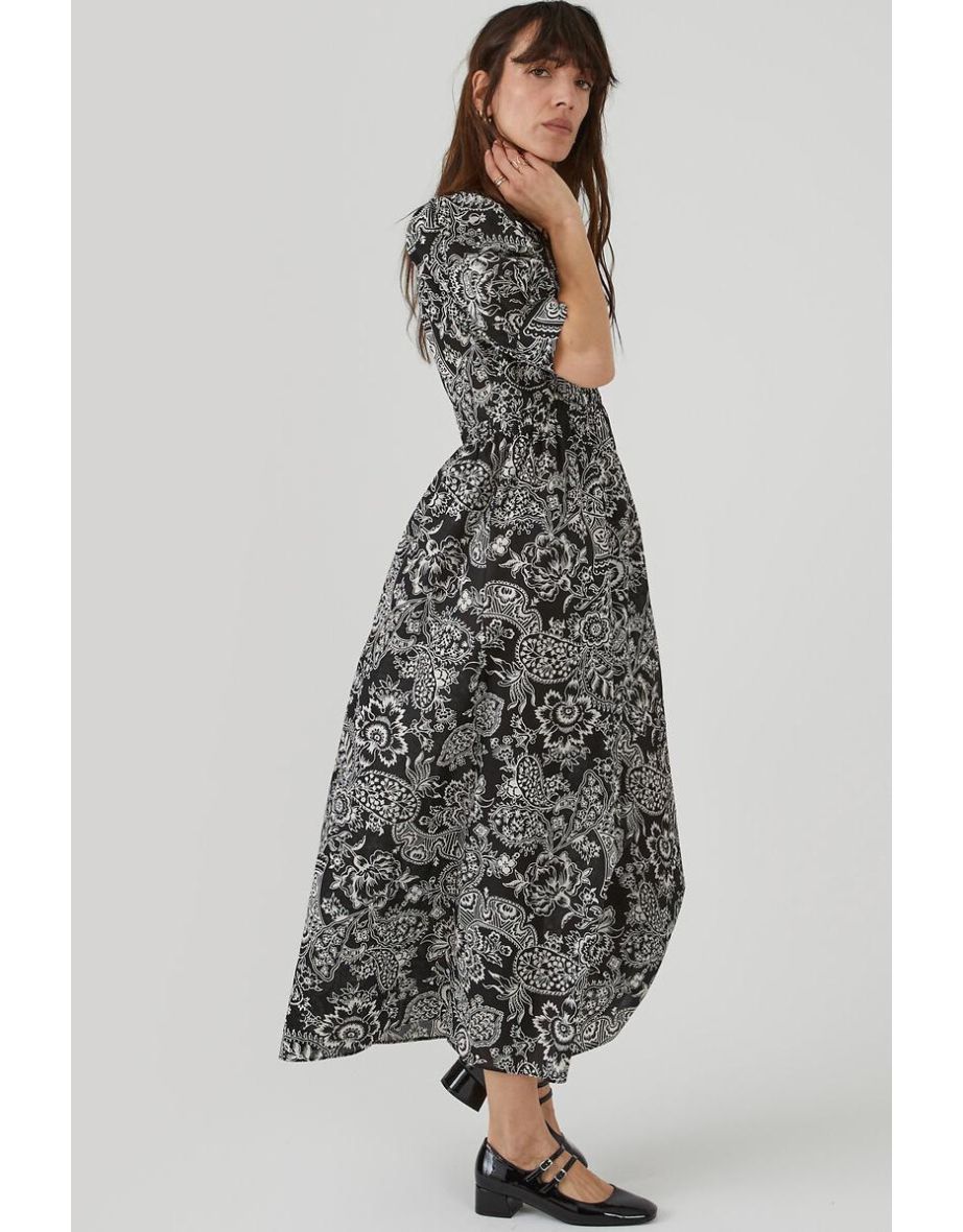 Floral Cotton Midaxi Dress